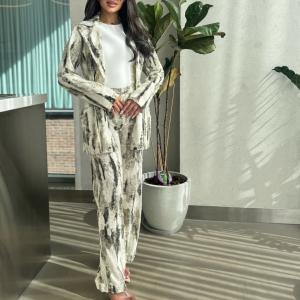 Abstract Elegance Brushstroke Co-Ord Set