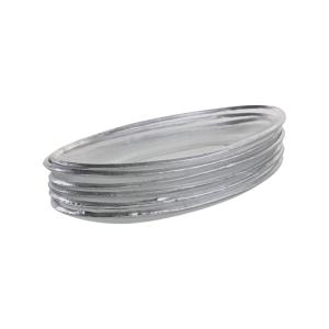 6-Piece Glass Serving Plate (Textured Edges)
