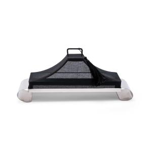 Square Serving Dish with Cartier Screw Handle & Cotton Fabric Lid
