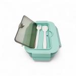Dual Layer Lunch Box with Built-in Cutlery