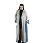 Two-Tone Long Trench Coat