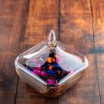 Luxarious Glass Jar with Lid - Gold Accents 
