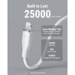 كابل شحن فولتمي باورلينك EDC من النوع C إلى لايتنينج 1.2 متر 3 أمبير 30 واط أبيض