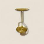 Modern Dual-Tier Acrylic & Gold Fruit Stand