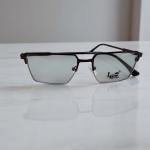 Deep Mocha Semi-Matte Angular Rectangular Eyeglasses