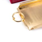 Luxury Indian pastry tray with nail handle Cartier-style, cotton fabric cover