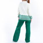 Stylish knitted suit set with wide stripes
