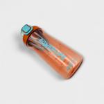 PowerLife Smart Hydration Bottle – Orange with Blue Lock Cap & Mixer Grid