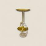 Modern Dual-Tier Acrylic & Gold Fruit Stand