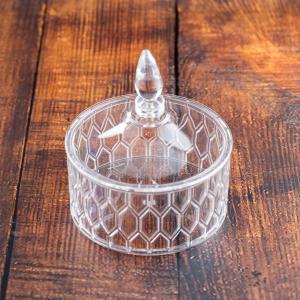 Elegant Crystal Candy Bowl with Decorative Secure-fit Lid