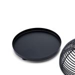 Black Metal Wire Dome Food Cover with Tray - Spherical Top Handle