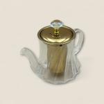 Golden Infuser Glass Teapot