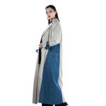 Two-Tone Long Trench Coat