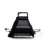 Luxury Indian pastry tray with nail handle Cartier-style, cotton fabric cover