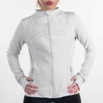 Stretchy Zip Pocket Jacket with Thumb Holes 