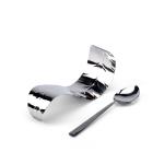 Stainless Steel Buffet Spoon Rest - Shape like Leaf Design