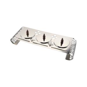 Elegant Metal 3 Pot Serving Dish