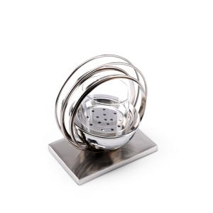 Steel incense burner in with glass frame