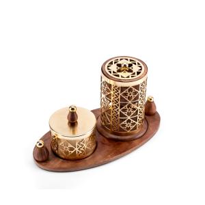 Luxury Indian Laser-Cut Incense Burner Set