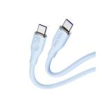 كابل Voltme Powerlink Moss Liquid Silicone – تايب سي إلى تايب سي (5A / 1M، 100 واط) بشريحة Emarker – أزرق