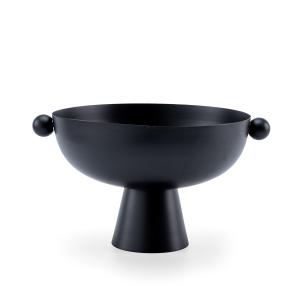 Modern Decorative Bowl with Pedestal Base and Side Handles