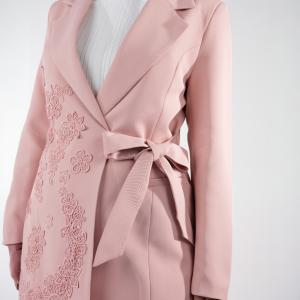 Ladies Jacket Embroidered  with Waist Tie