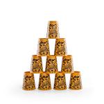 Knockdown Toss Stacking Cups with Soft Throwing Bag - Wild Camo Animal Print Series