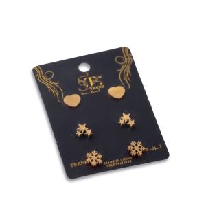 Artificial Snowflake, Heart & Star Cluster Earring Set