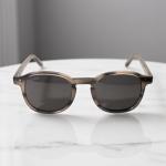 Classic Smokey Brown Panto Frame Sunglasses