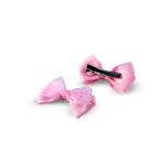 Girl's Elegant Sparkle Glitter Mesh Hari Bow Clip