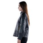 Women Crimson Luxe Quilted Leather Jacket