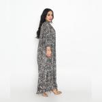 Wide-cut reception gown made of Italian crepe