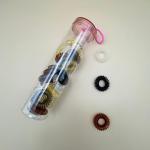 Spiral Coil Hair Ties in Transparent Bottle