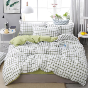 Modern Grid Pattern Bedding Set 4 in 1