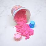 Magic Sand Castle Set – Kinetic Sand Kit with colorfull Molds in Lidded Bucket Container