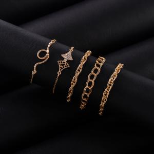 Artificial Royal Snake & Pyramid Bracelet Set 5pcs