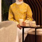 Women's Elegant Brocade Mandarin Collar Jacket with Floral Embroidery