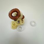 Spiral Coil Hair Ties in Transparent Bottle