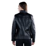 Women Crimson Luxe Quilted Leather Jacket