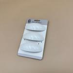 Glossy Black Oval Snap Hair Clips Set