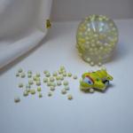 Slime Putty with Airplane Toy and Floating Beads in Clear Ball Container