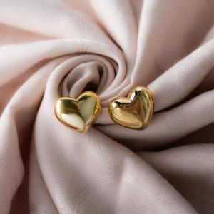 Artificial High-Polish Textured Dome Earring