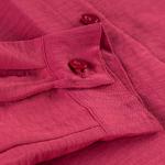 Luxe Texture Button-Front Shirt with Dual Flap Pockets & Classic Collar