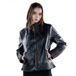 Women Crimson Luxe Quilted Leather Jacket