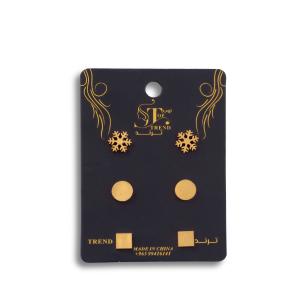 Artificial Swirl Pattern Stud Earrings Set