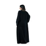 Minimalist abaya with textured Upper Panel and oversized pockets