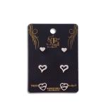 Artificial Minimalist & Love-Inspired Heart Earring Set