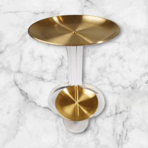 Modern Glass & Gold Serving Tray