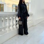 Women's Cropped Jacket & Wide Leg Pants