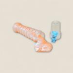 Twist Bottle Slime with Cute Blue Bear Keychain